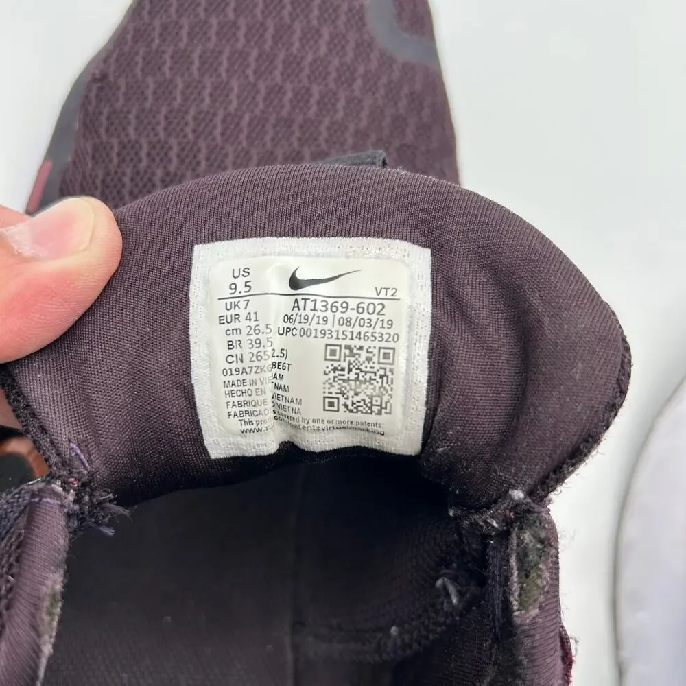 Nike‎ React Shoes Womens Size 9.5 Maroon Legend Athletic Sneakers AT1369-602